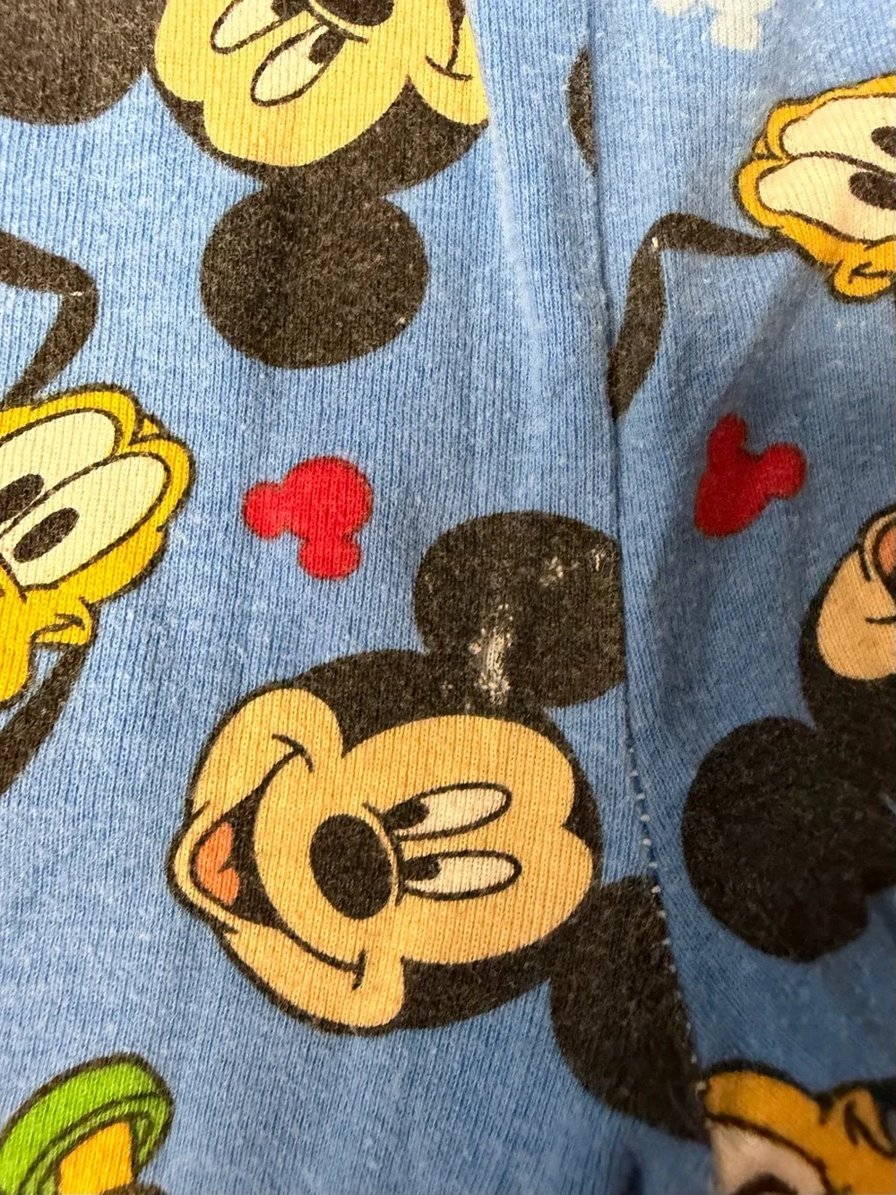 Disney 4T Mickey & Pluto Blue Kids Pajama Set
